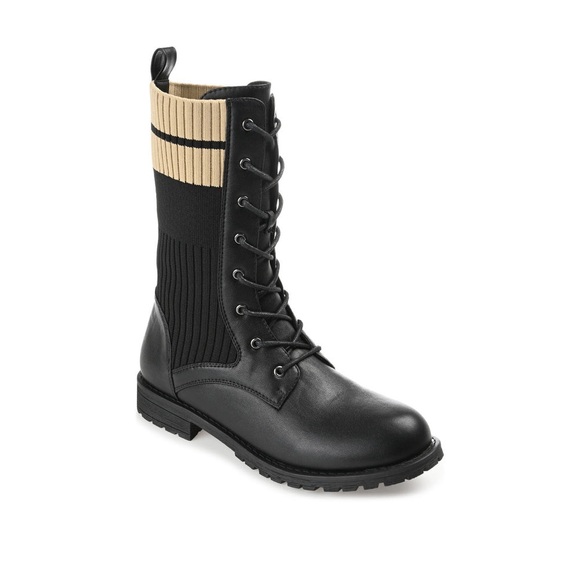 MELEI LACE UP BOOTS IN FAUX LEATHER - Picture 1 of 10